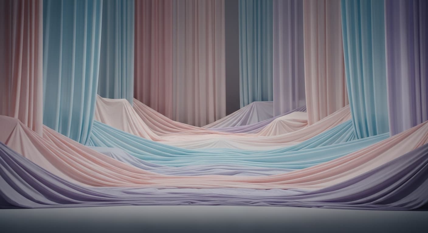 Draped Fabrics in Pastels