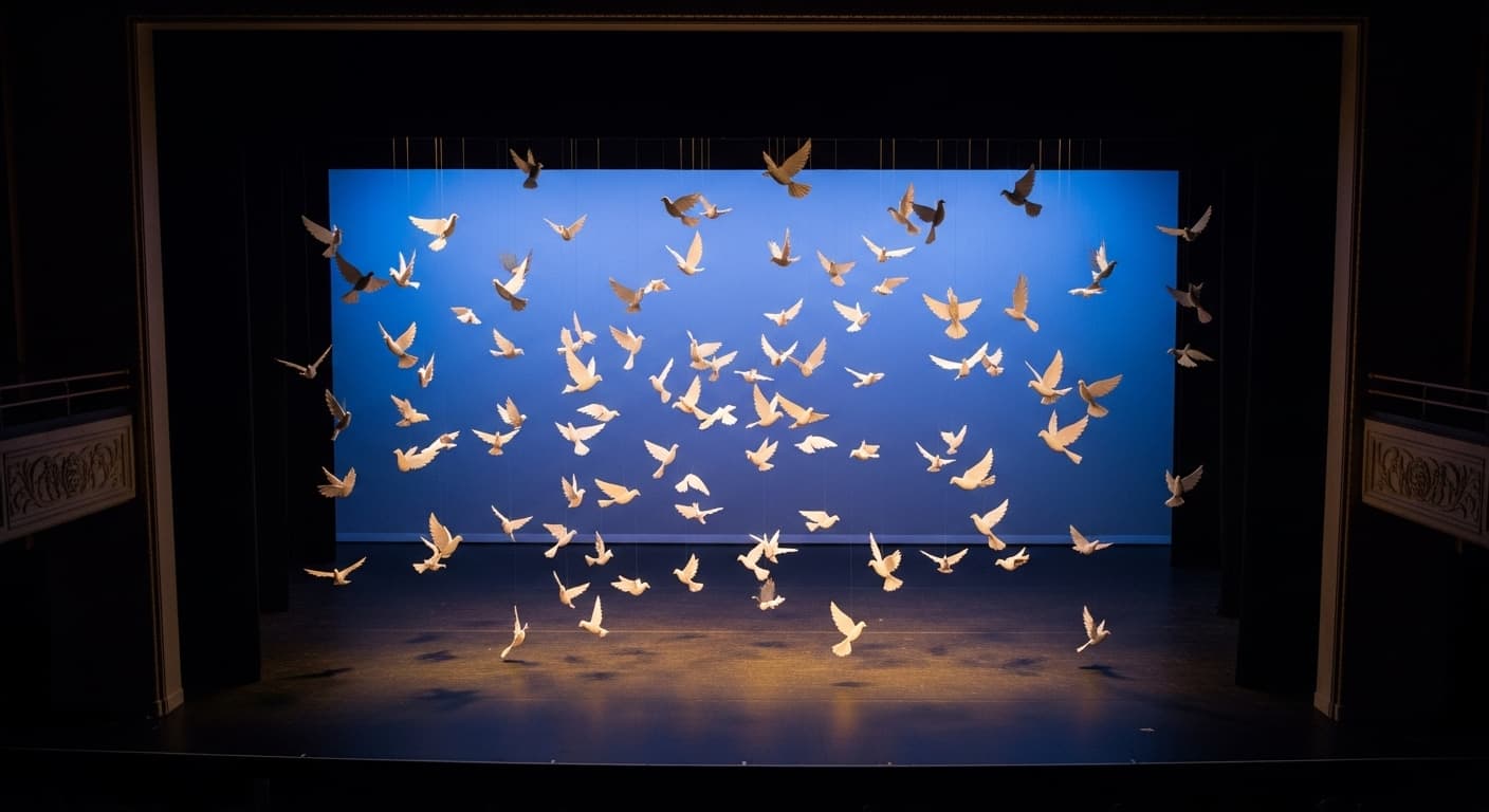 Floating Paper Doves