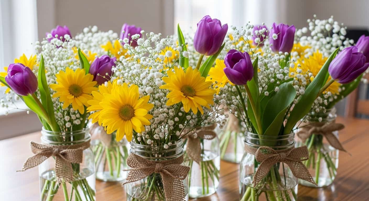 Mason Jar Floral Arrangements