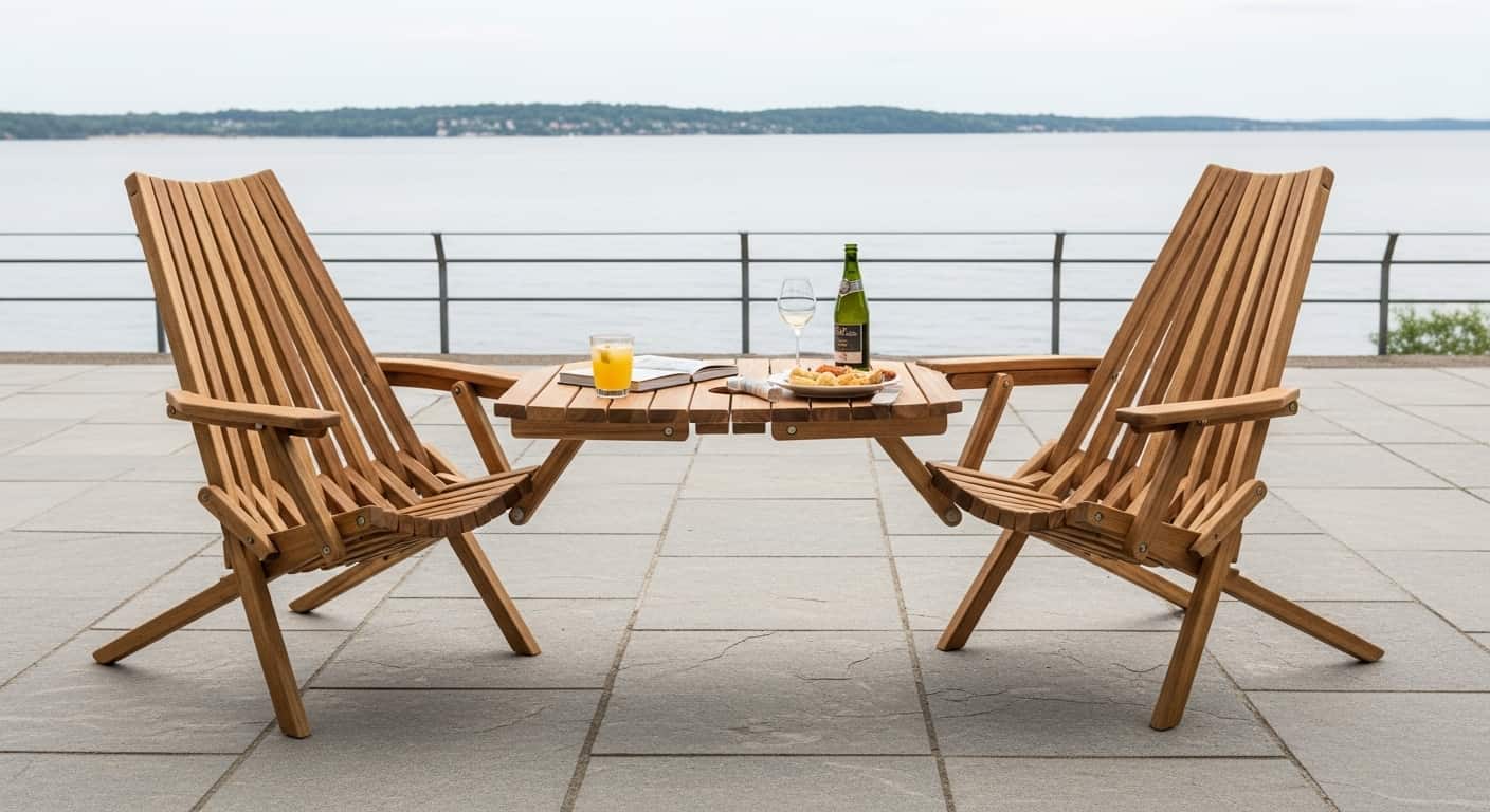 Rustic Acacia Wood Chairs