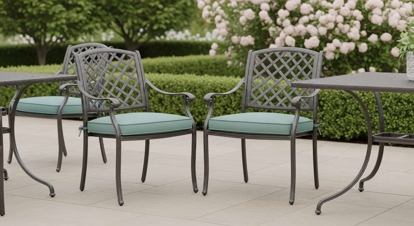 Aluminum Lattice-Back Chairs