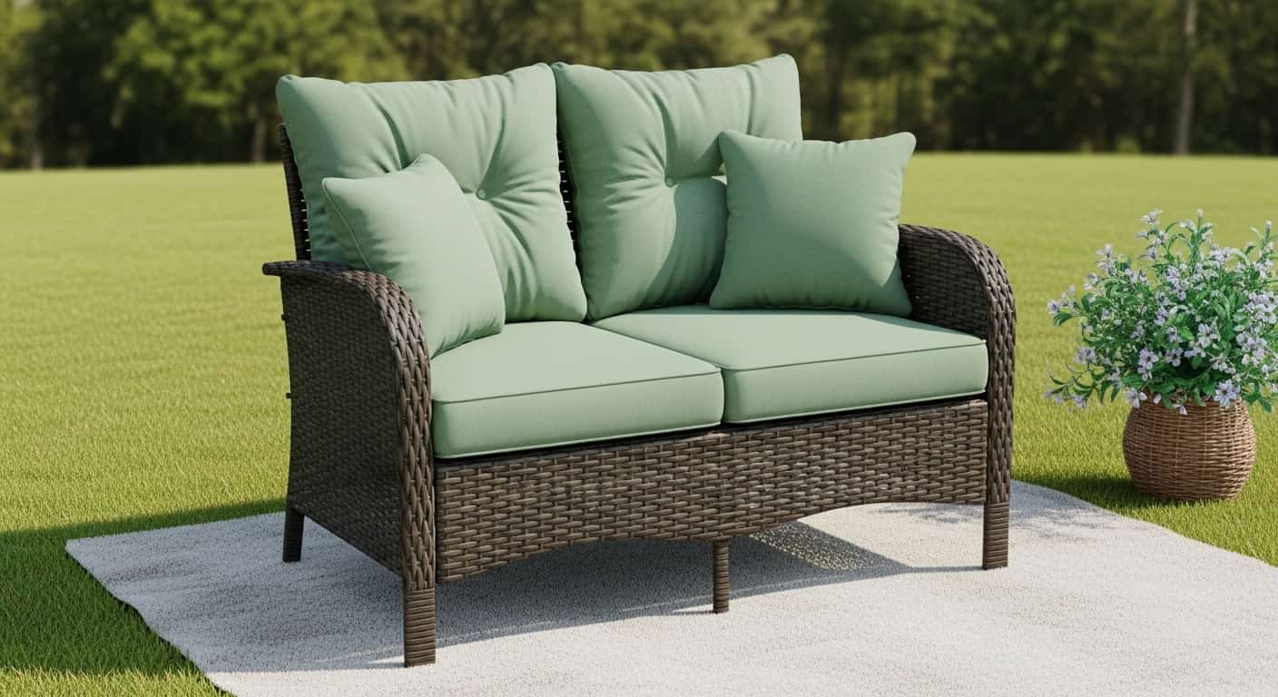 Cushioned Wicker Loveseats