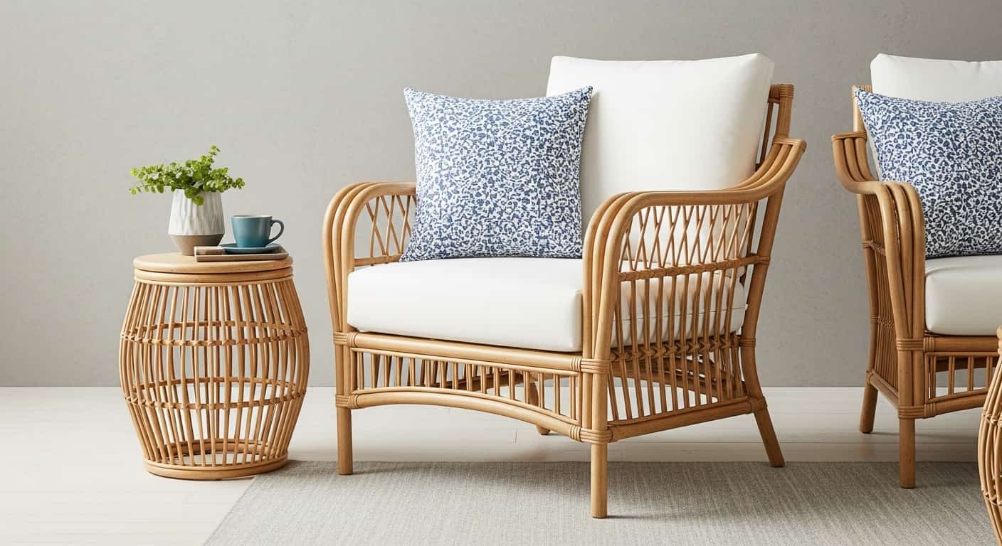 Coastal-Inspired Rattan Chairs