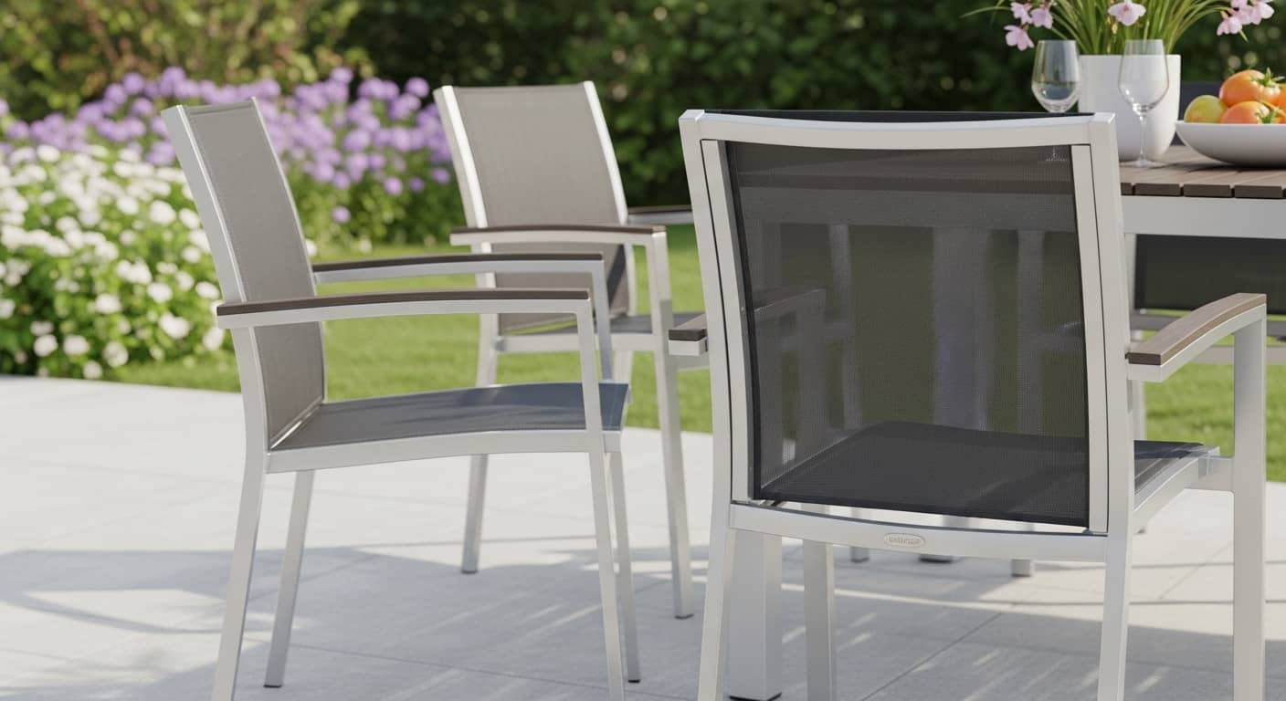 Sleek Aluminum Dining Chairs