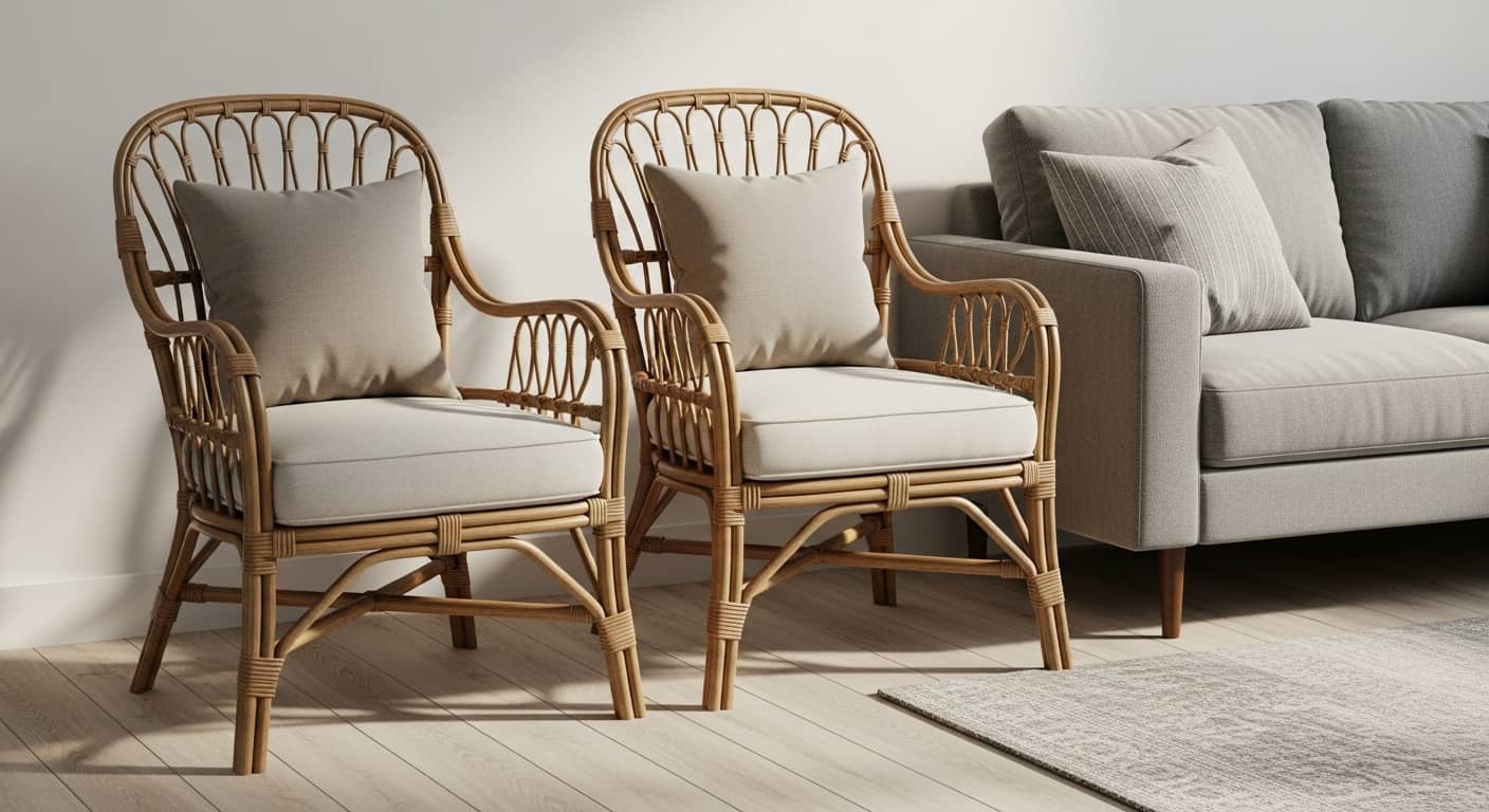 Vintage-Inspired Rattan Chairs