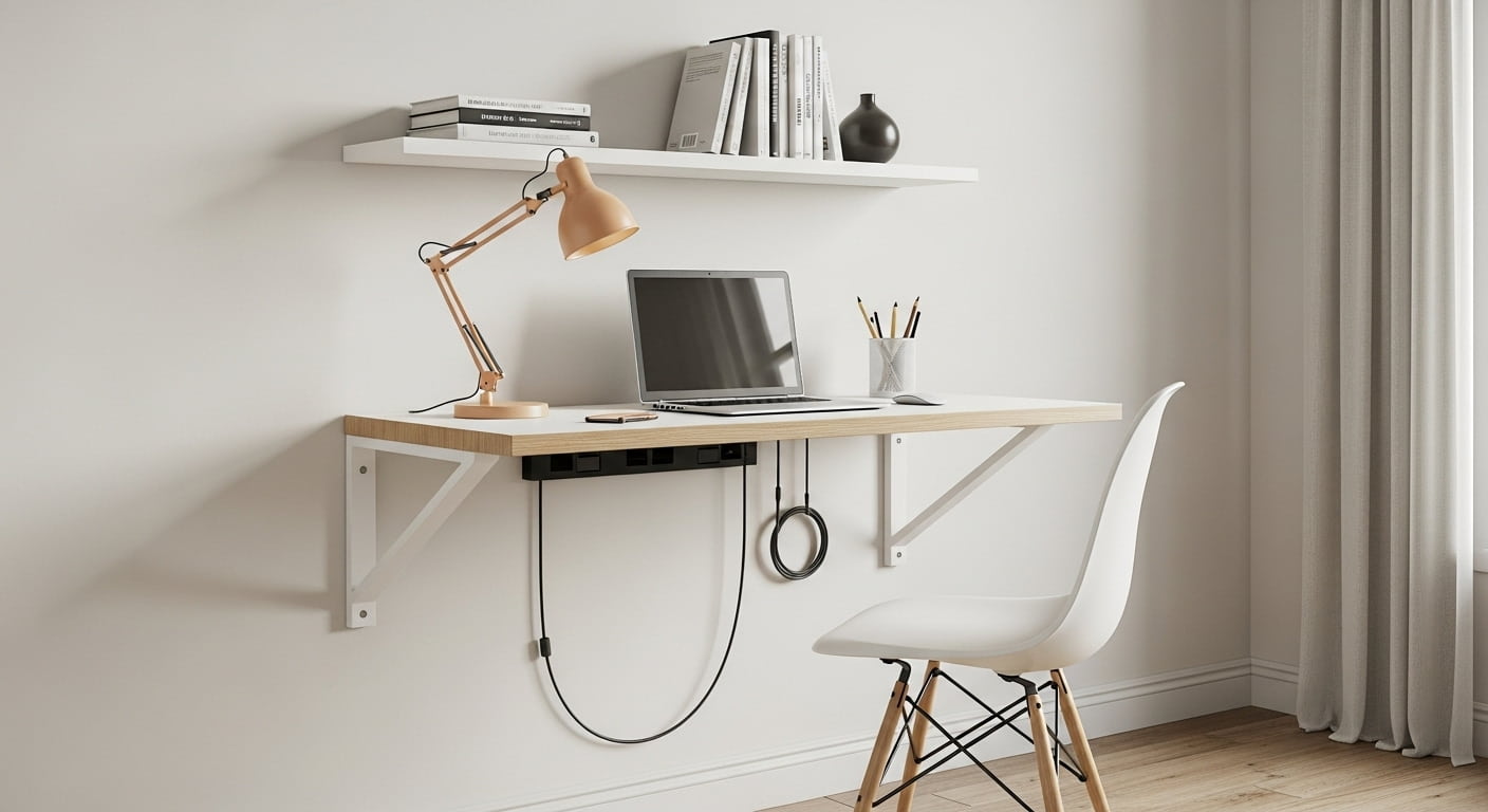 Minimalist Floating Desk Design