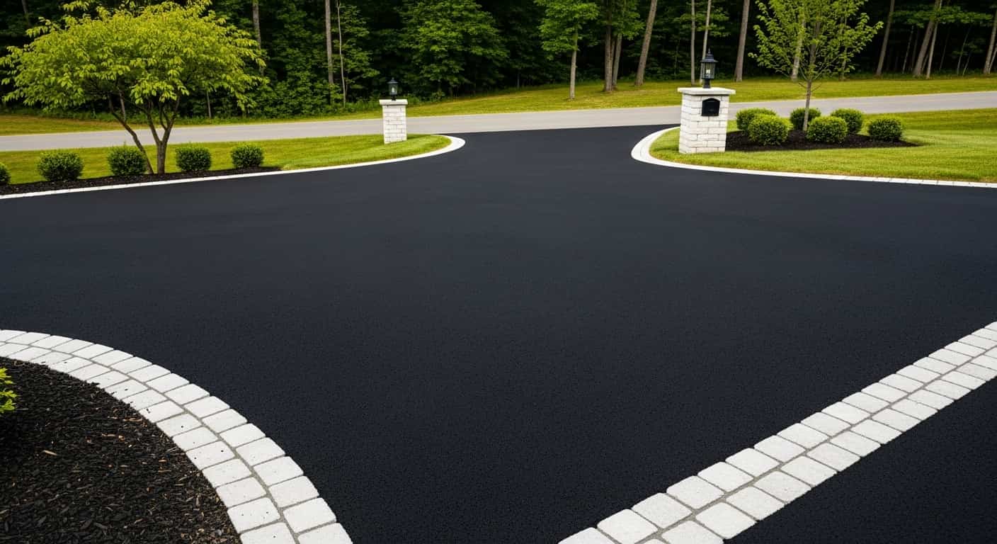 Blacktop with White Accents