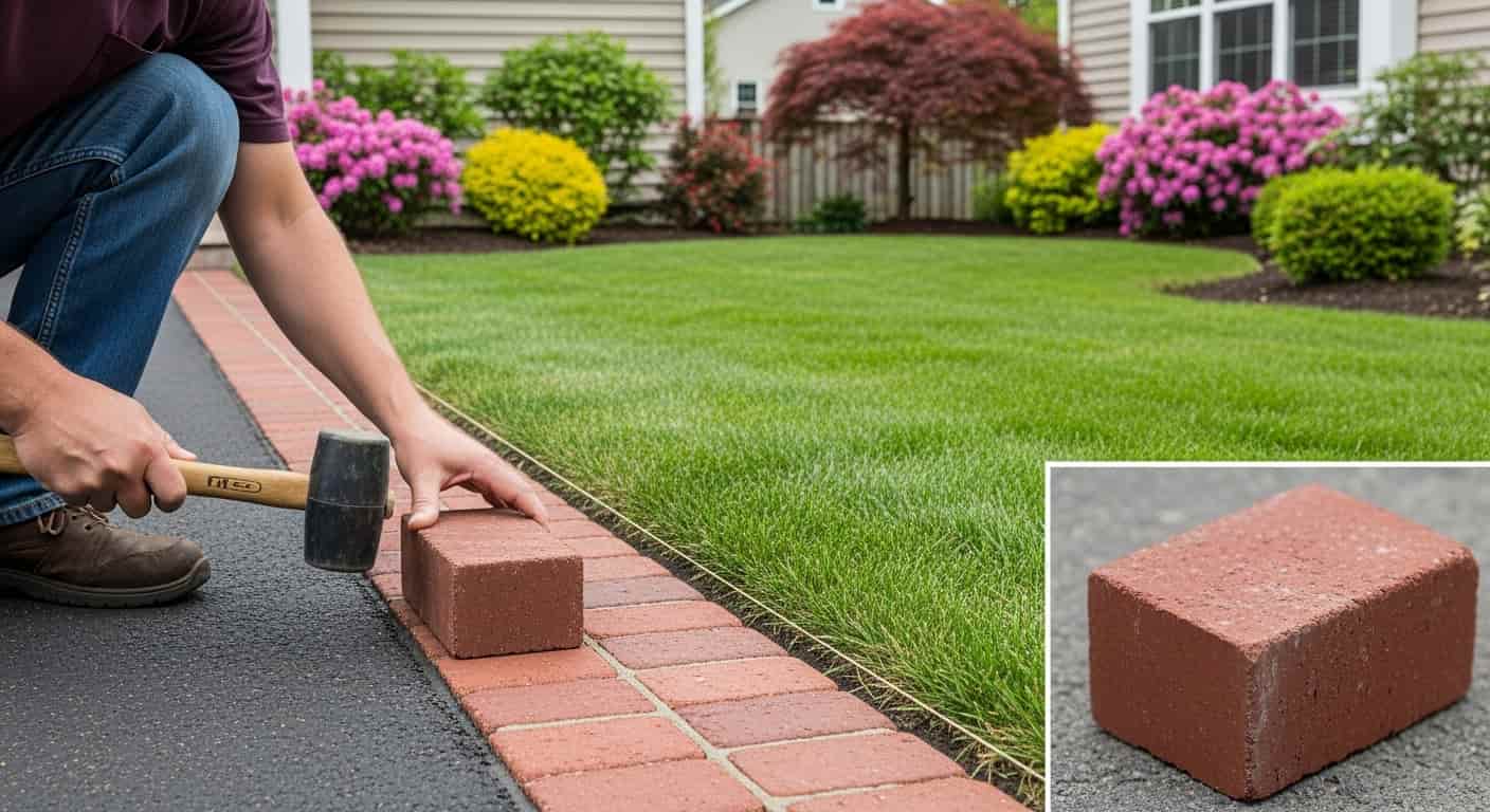 DIY Brick Edging