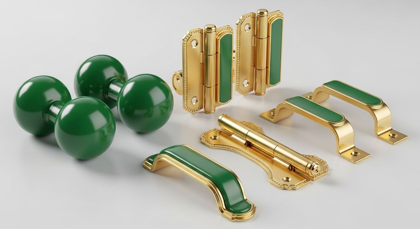 Green and Gold Hardware