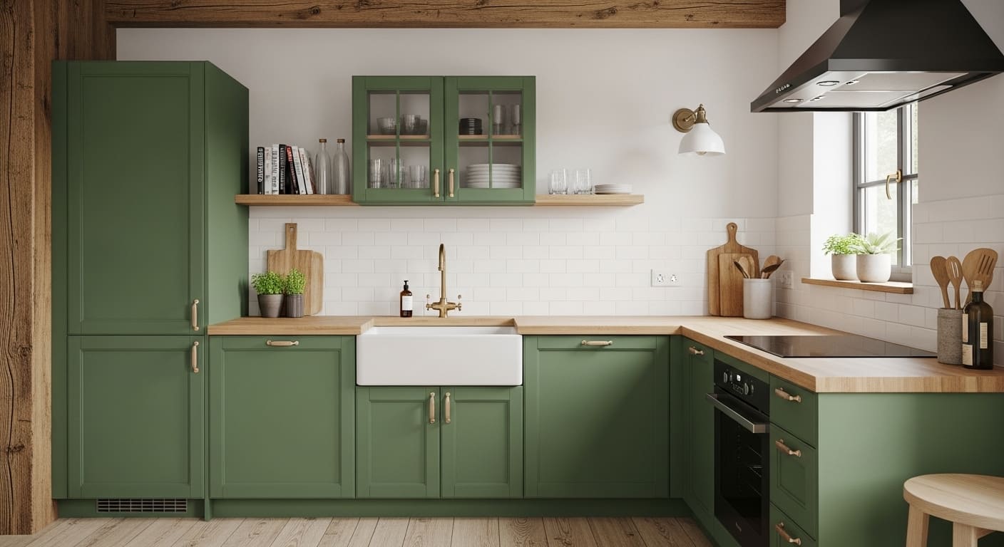 Green and Wood Combination