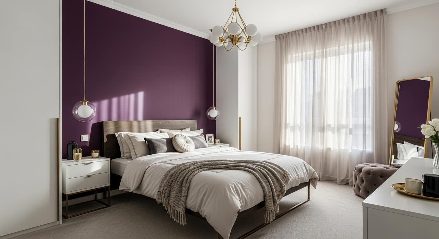 Deep Plum Accent Wall