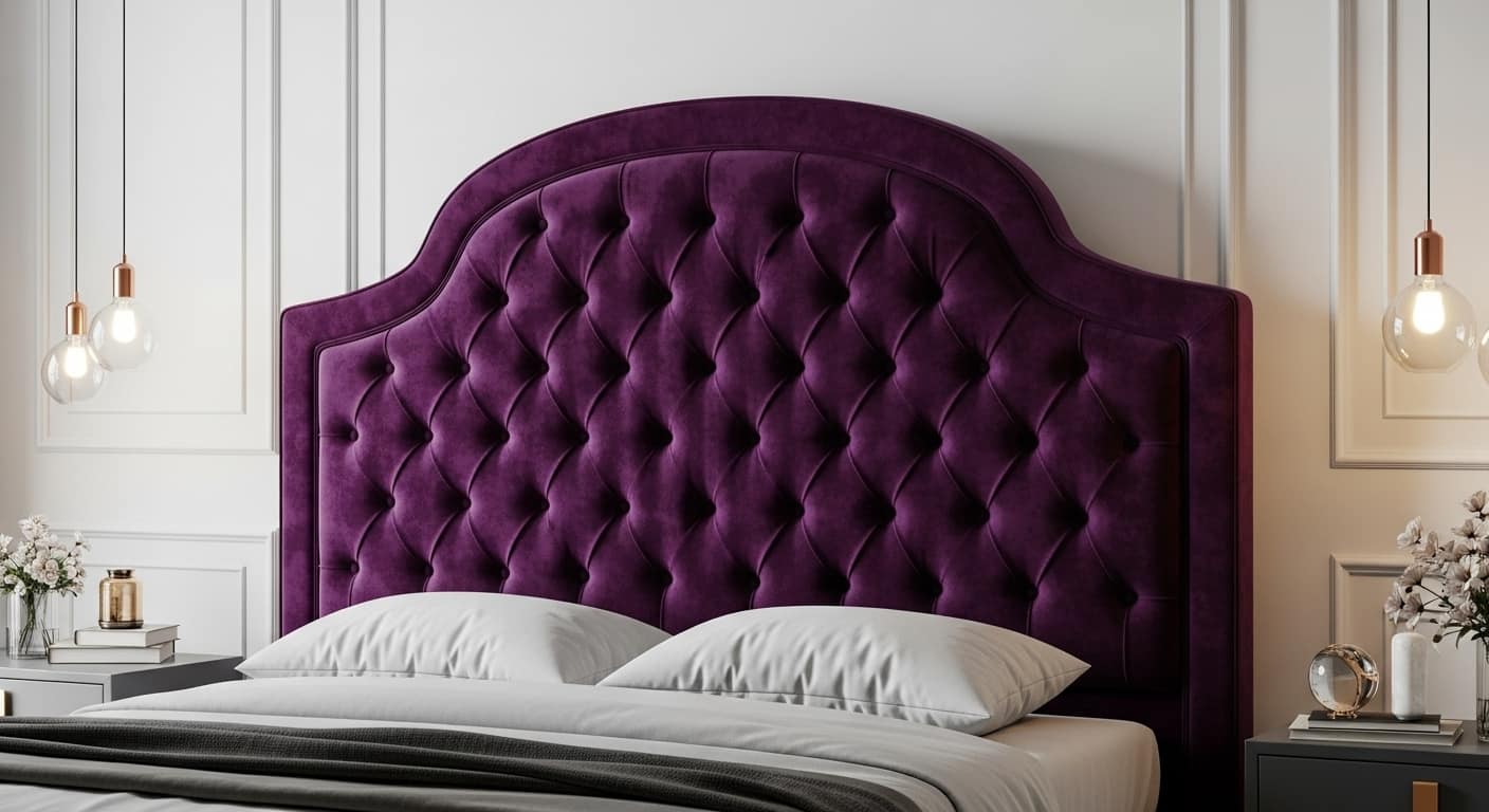 Velvet Purple Headboard