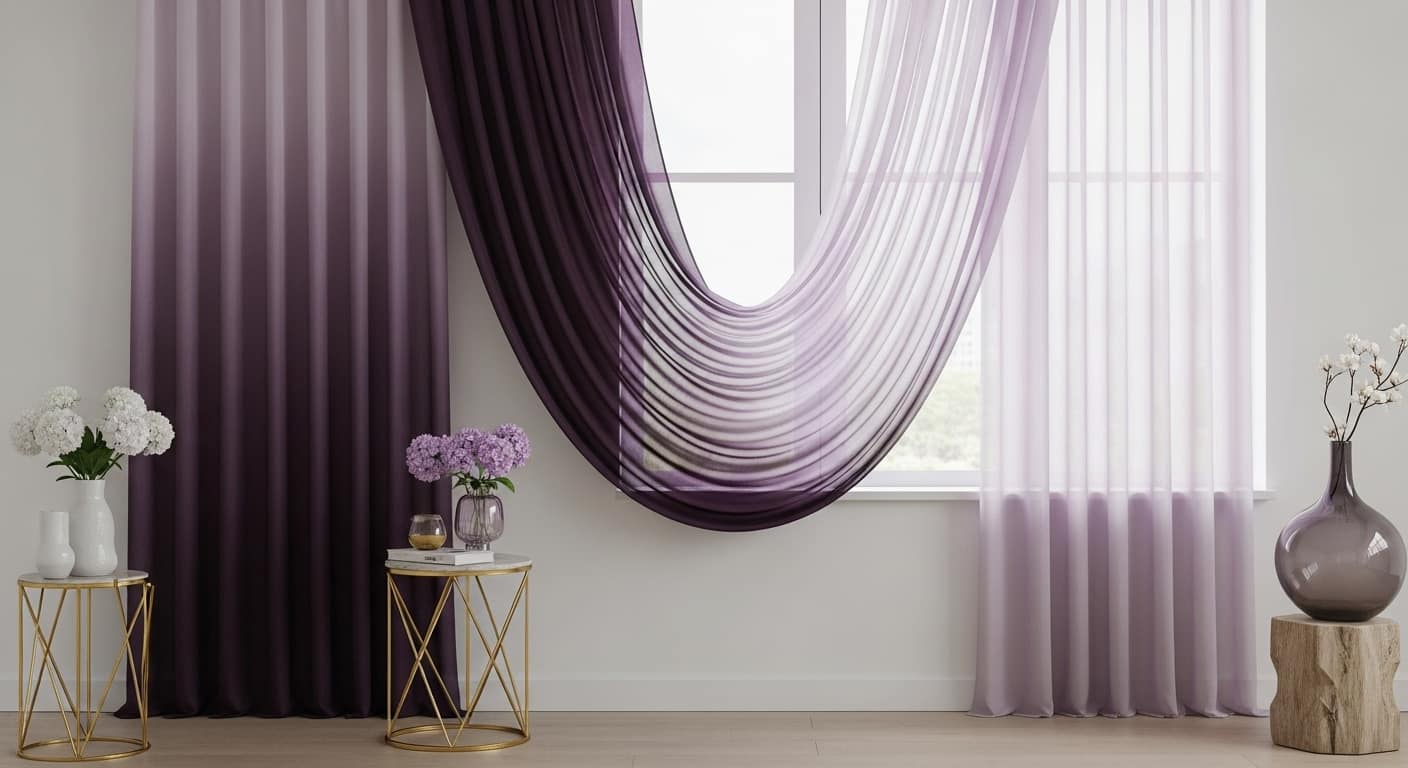 Purple Ombre Curtains