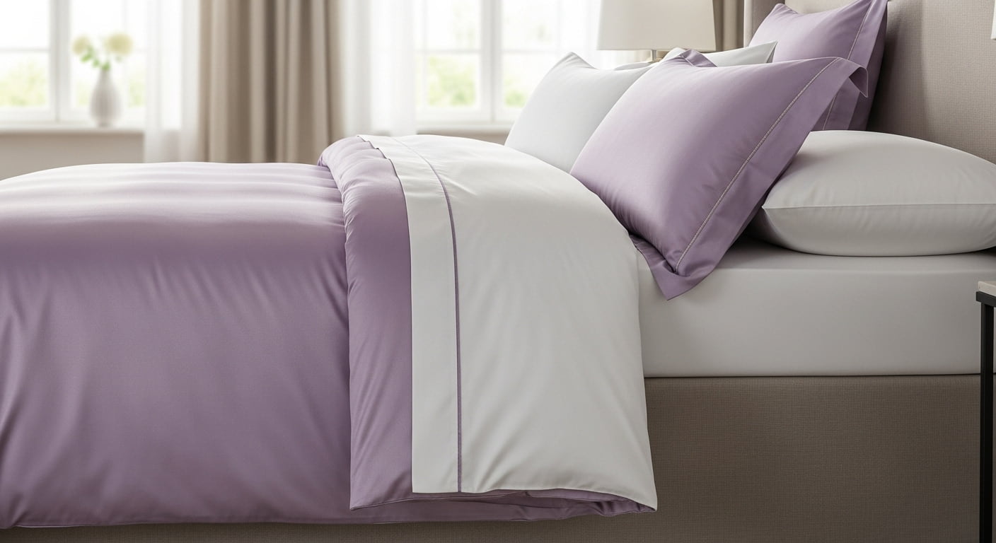 Lilac and White Bedding Combo