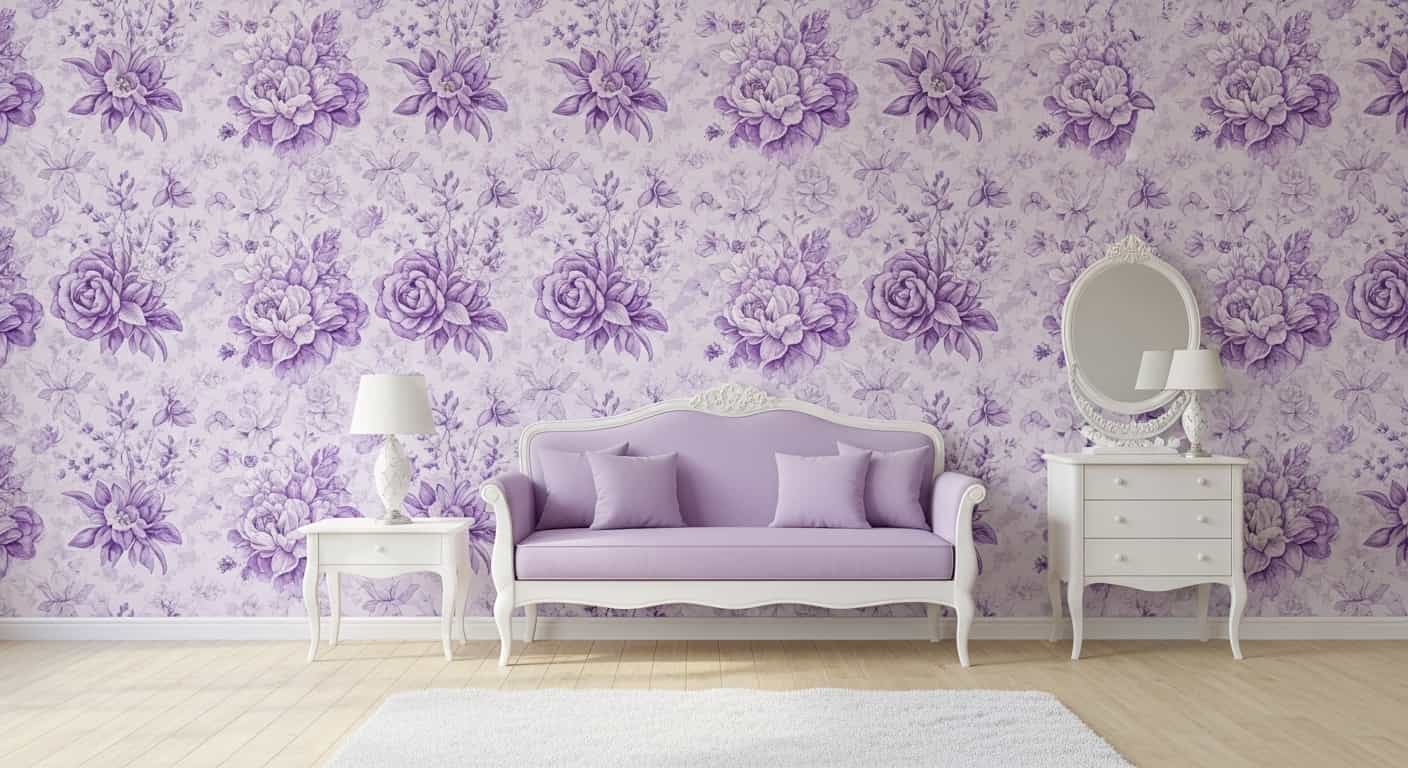 Purple Floral Wallpaper