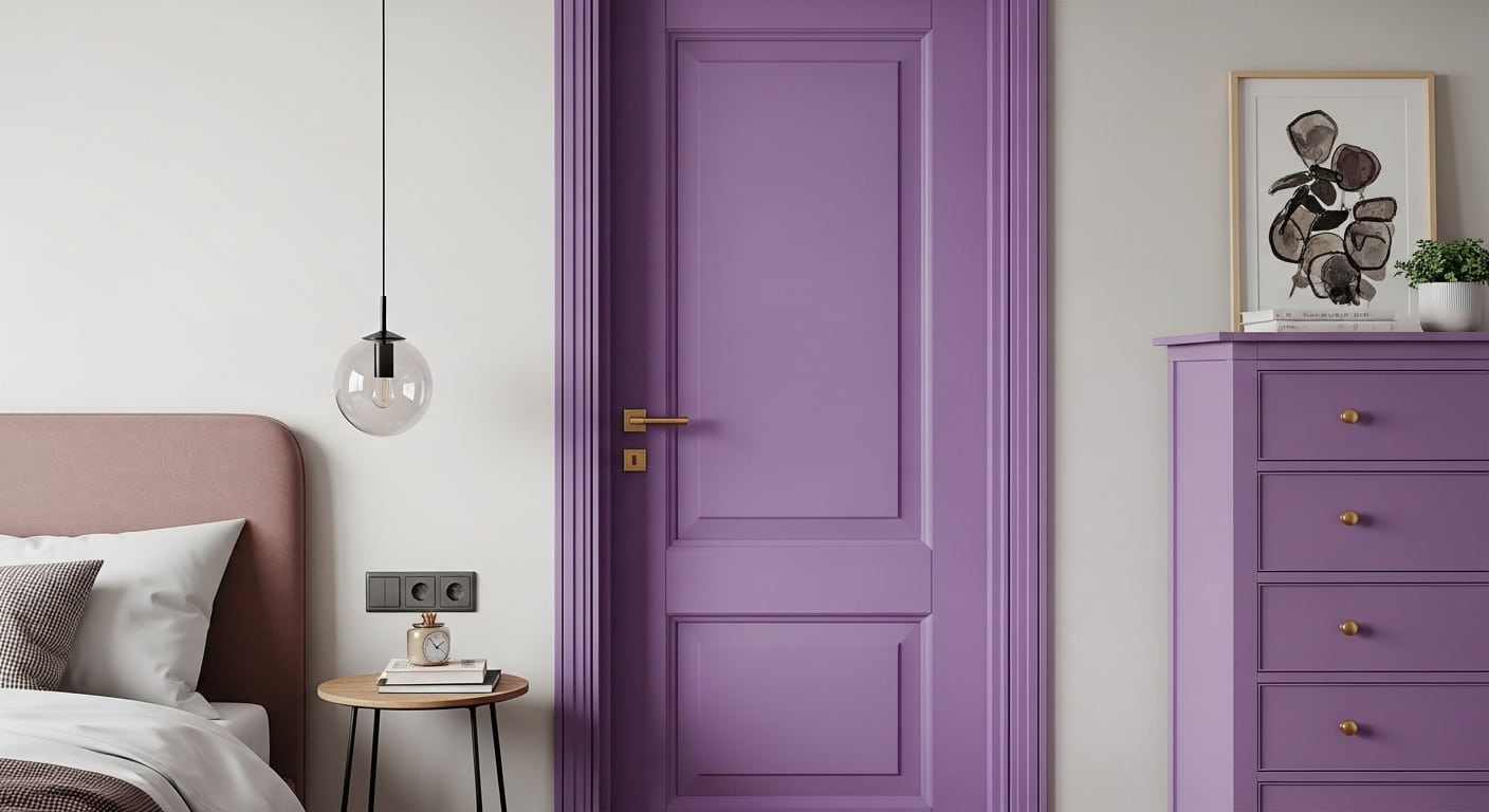 Violet Painted Doors