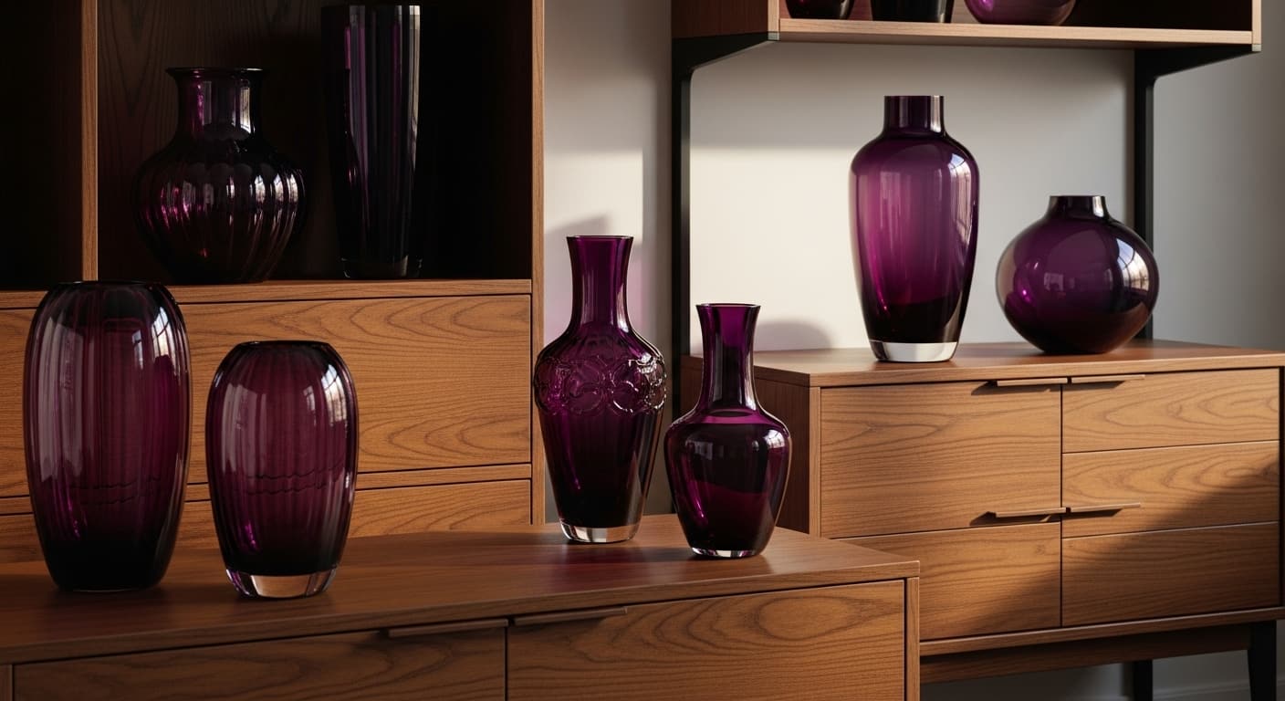Glass Purple Vases