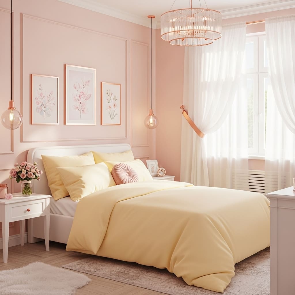 Yellow + Blush Pink