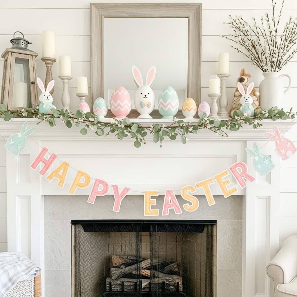 Style a Cozy Easter Mantel