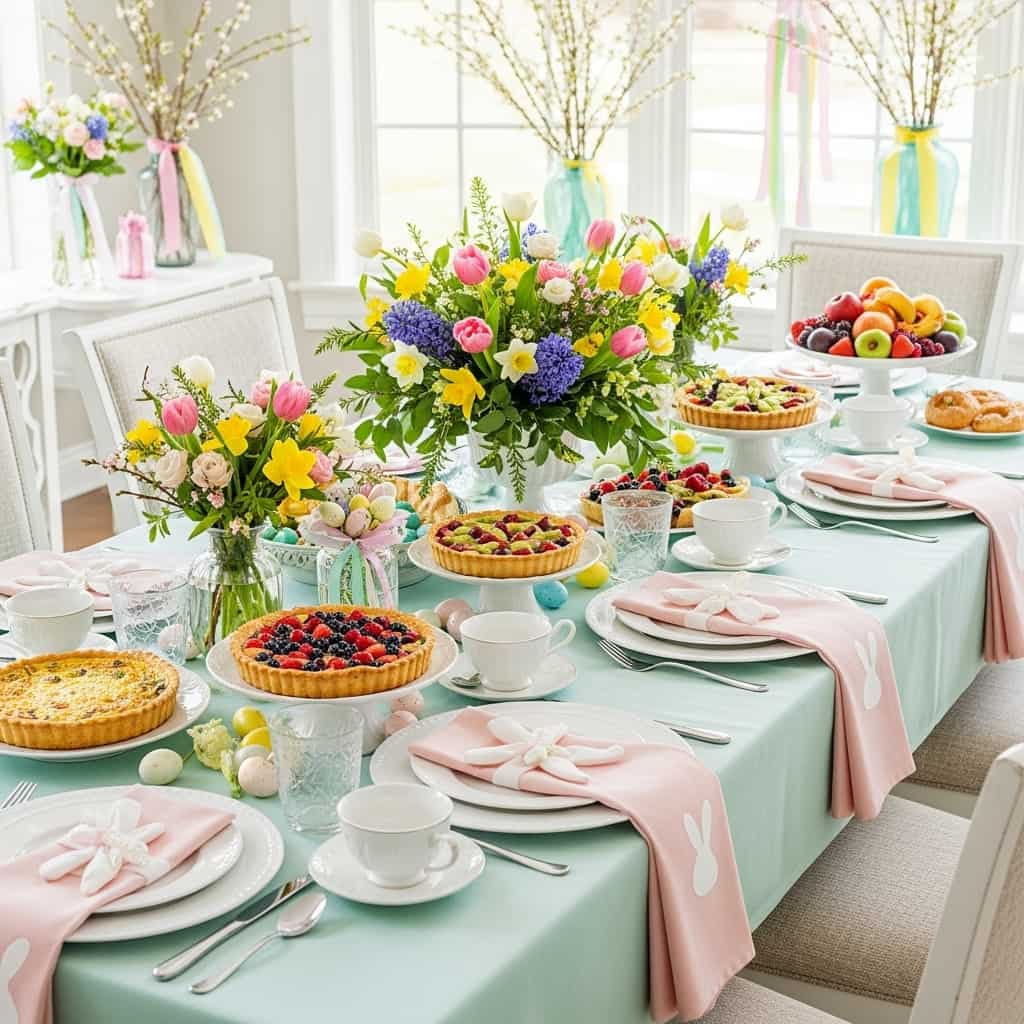 Incorporate Pastel Table Linens