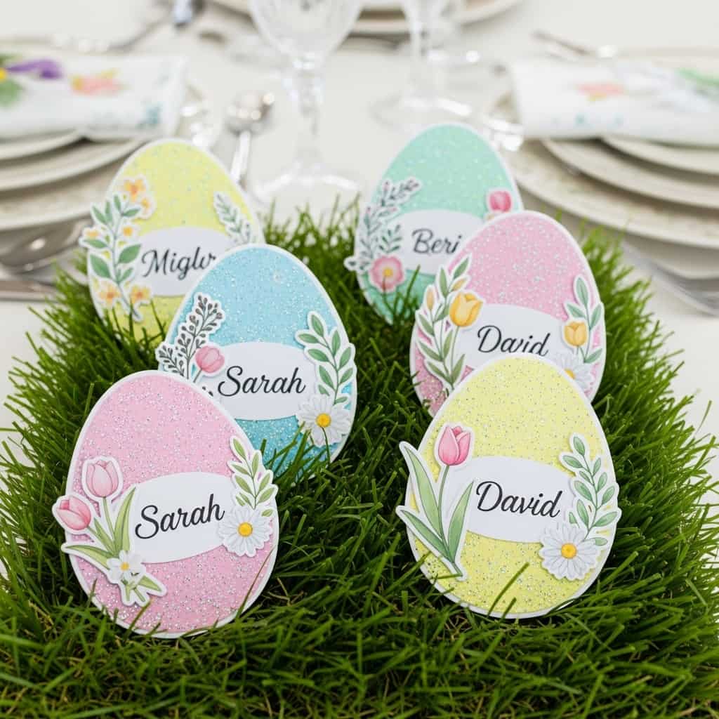 Make Egg-Shaped Place Cards