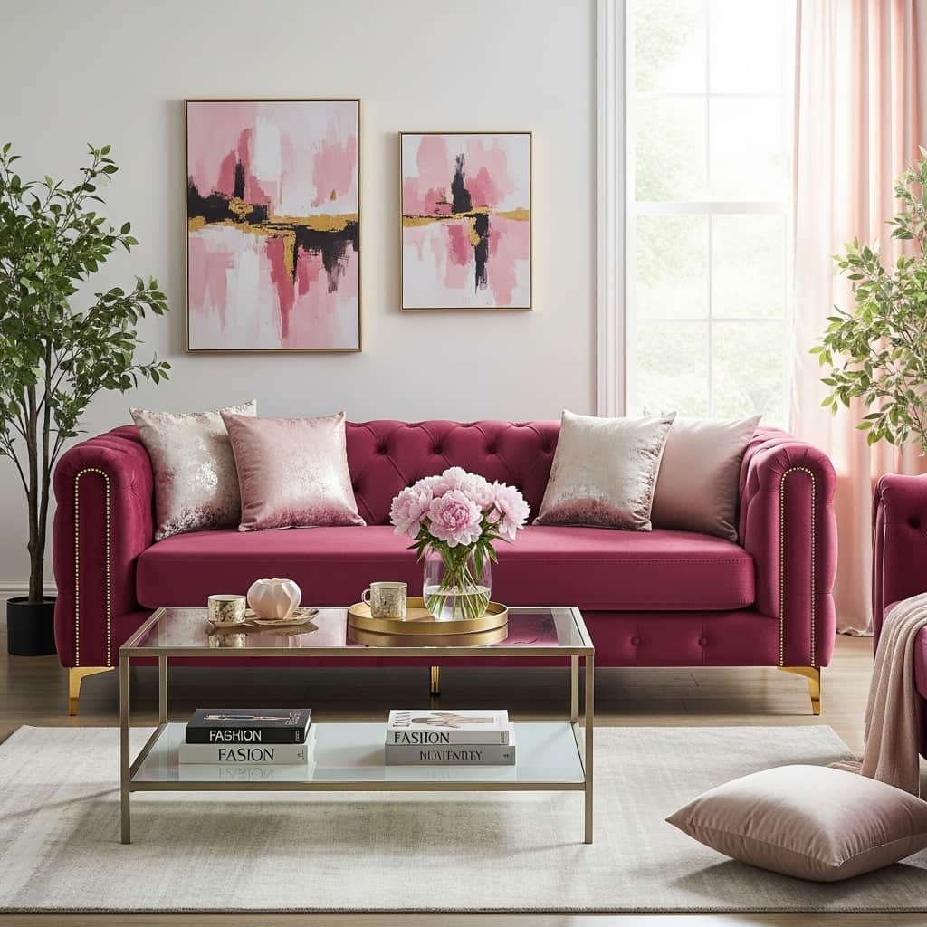 30 Pink Living room ideas