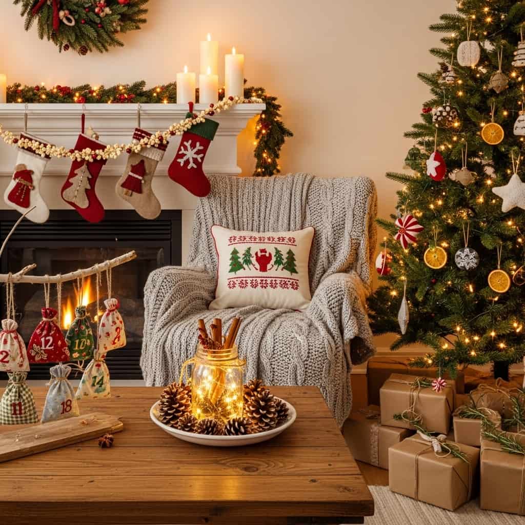 45 DIY Christmas Decor Ideas for the Living Room