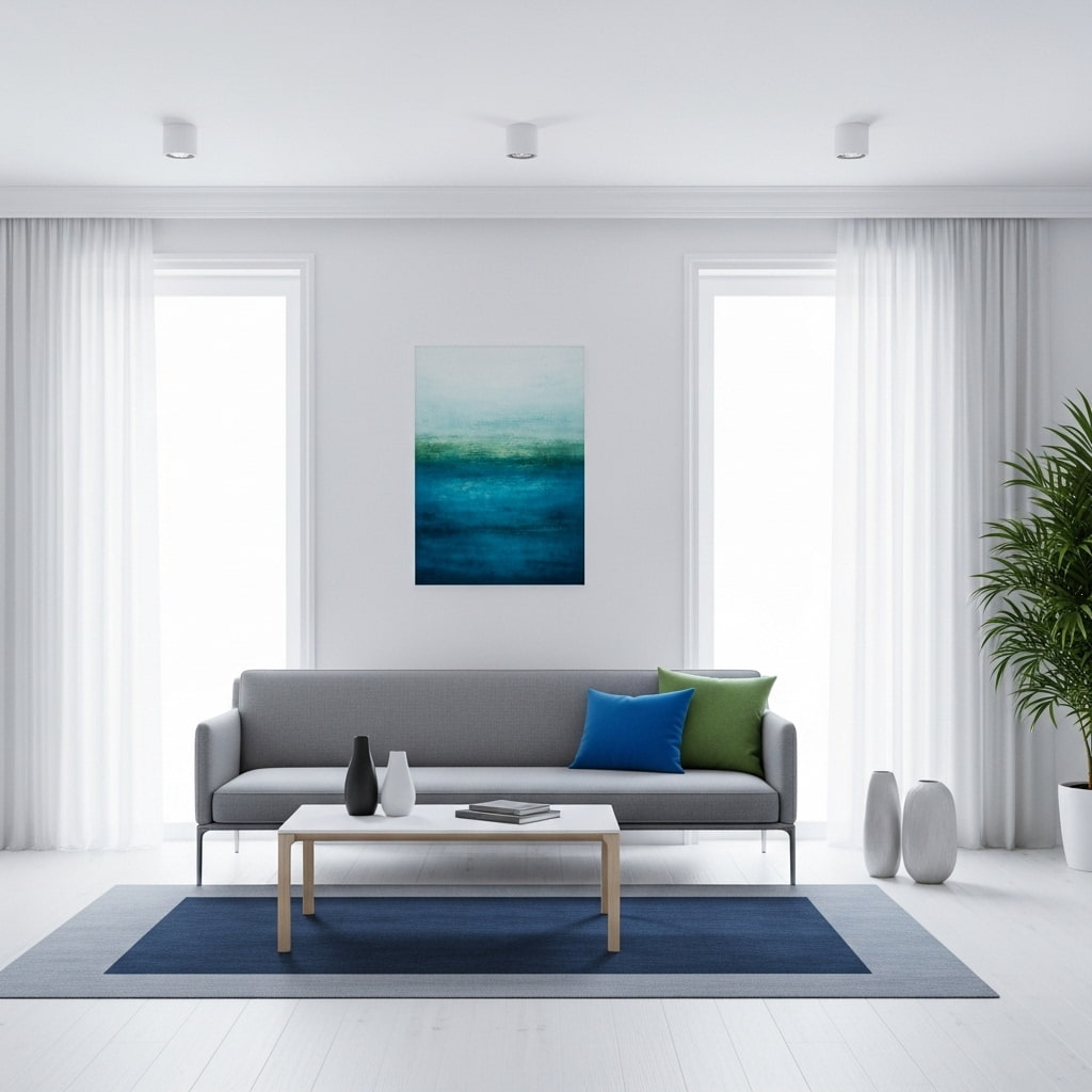 28 Blue and Green Living Room Ideas