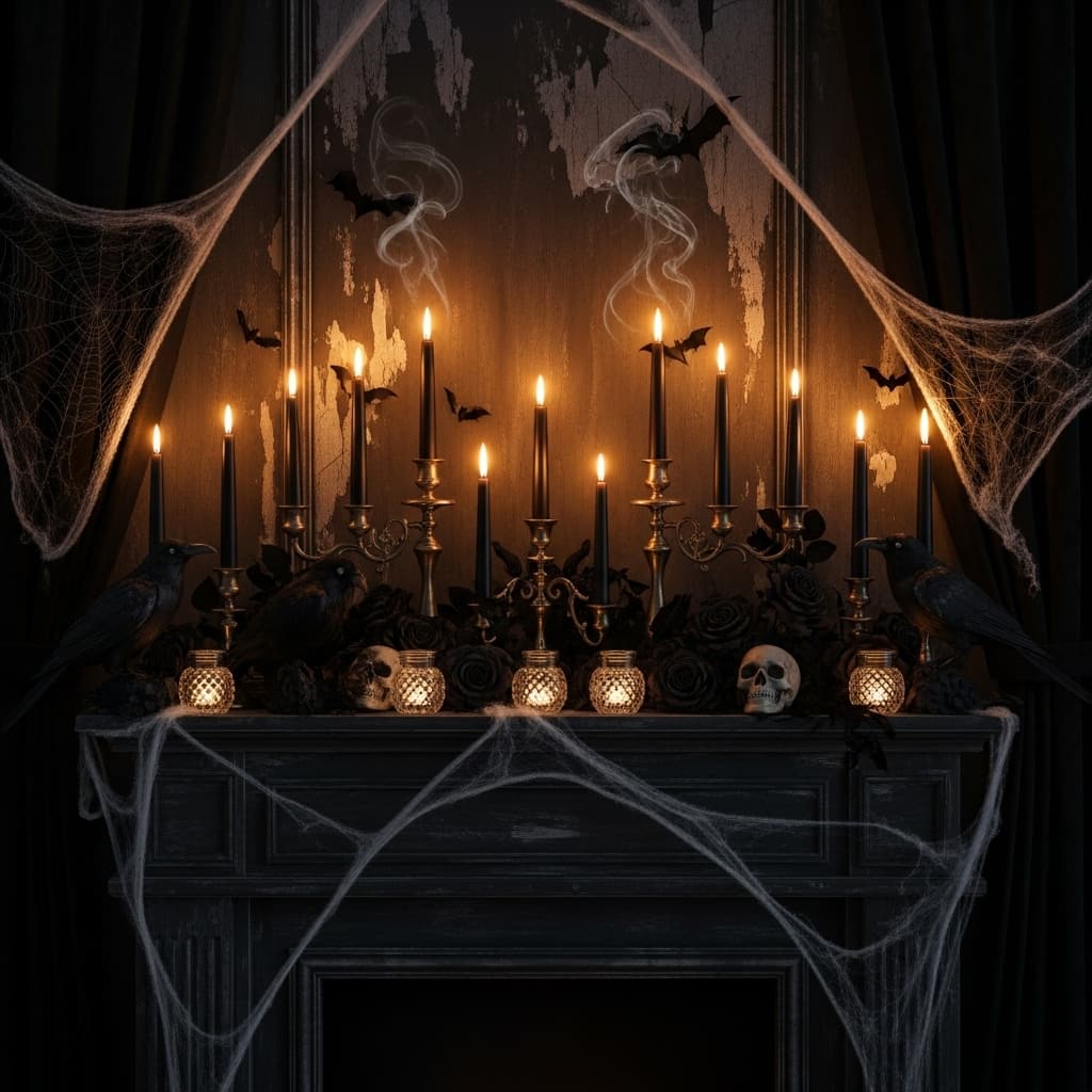 20 Halloween Fireplace Decor Ideas