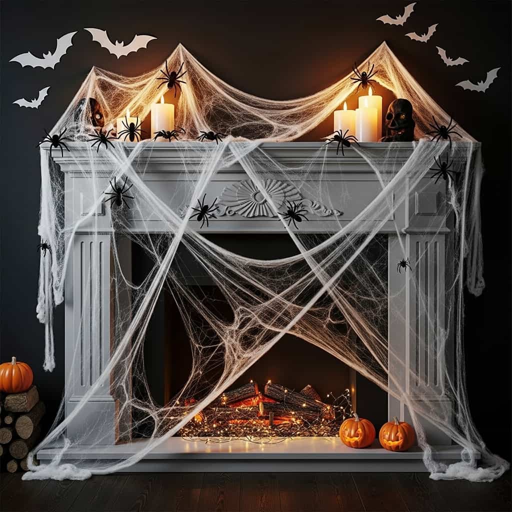 20 Halloween Fireplace Decor Ideas