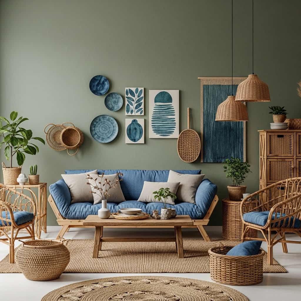 28 Blue and Green Living Room Ideas