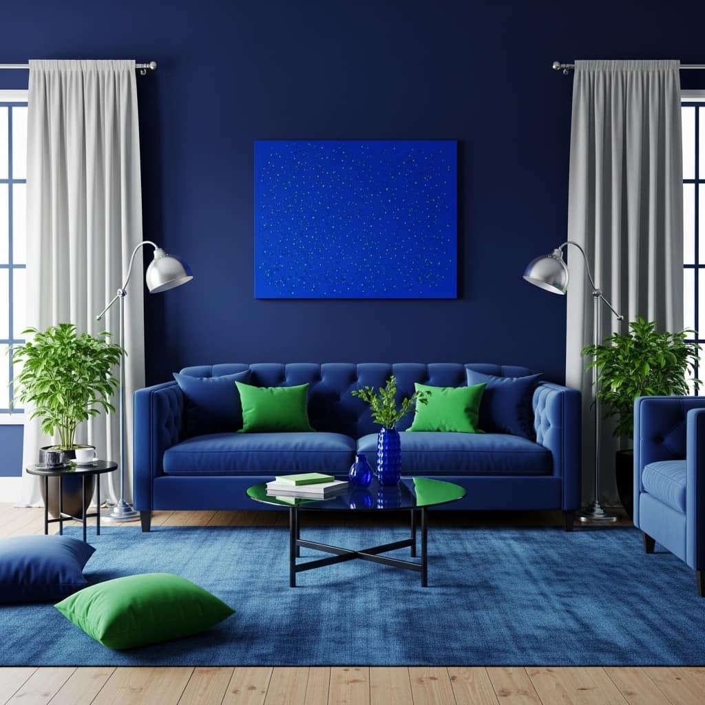 28 Blue and Green Living Room Ideas