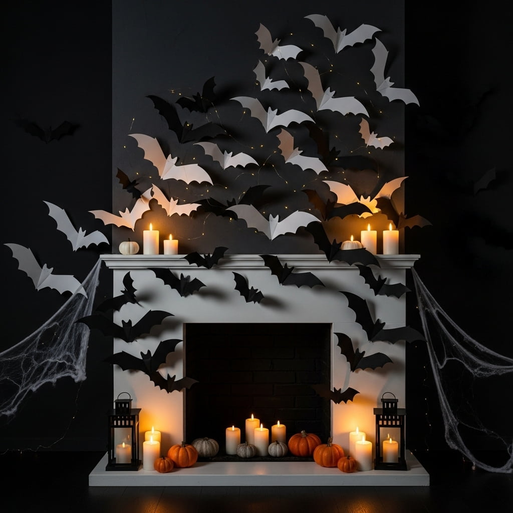 20 Halloween Fireplace Decor Ideas