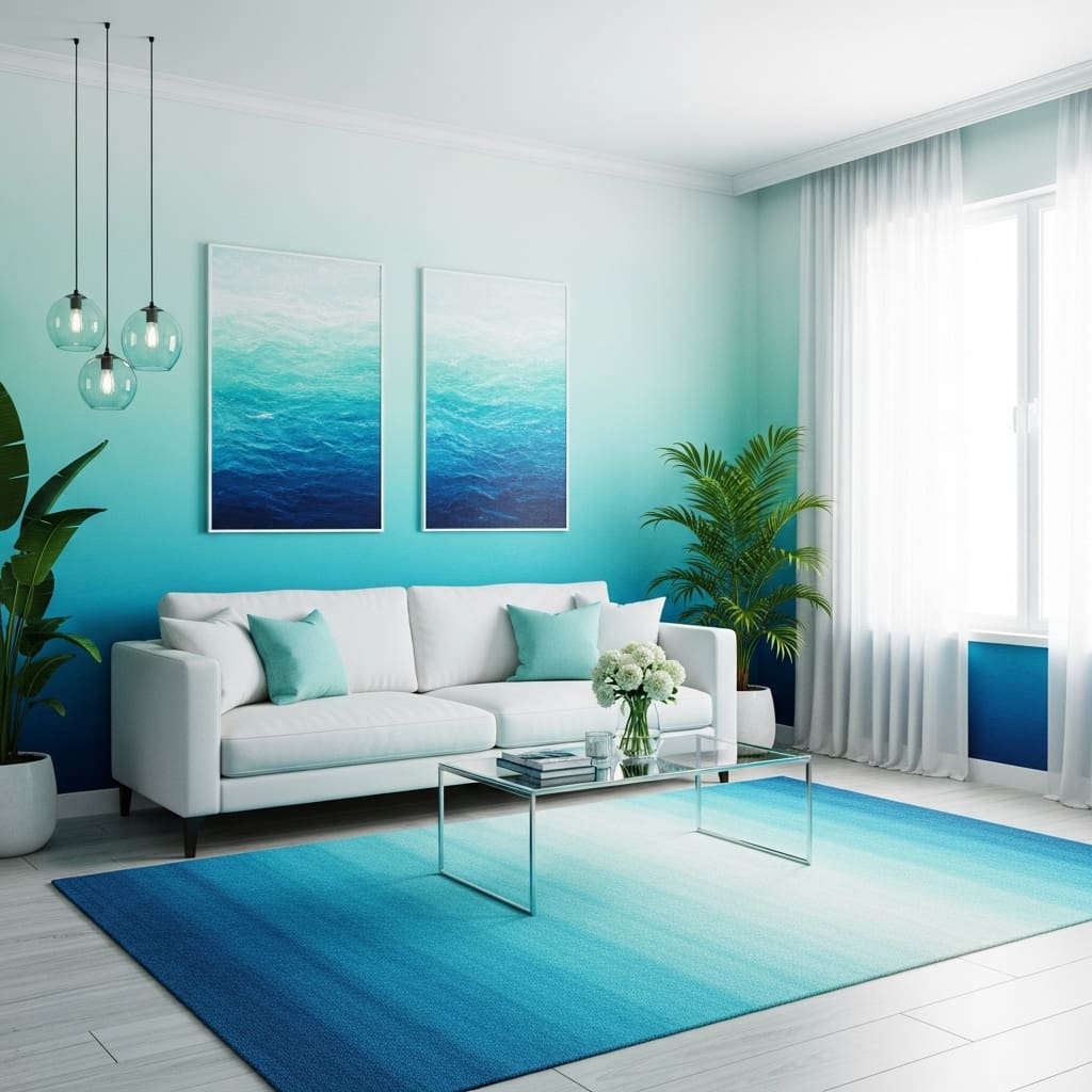 28 Blue and Green Living Room Ideas