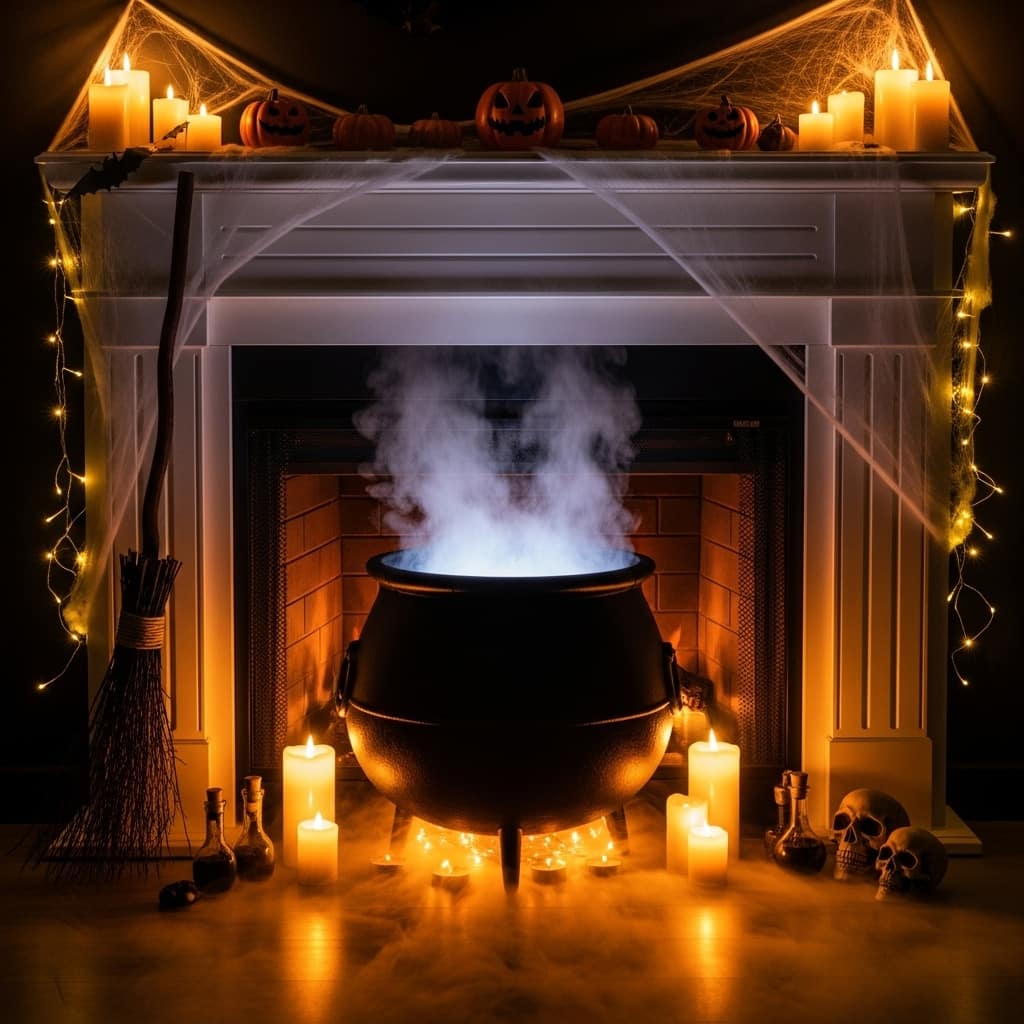 20 Halloween Fireplace Decor Ideas