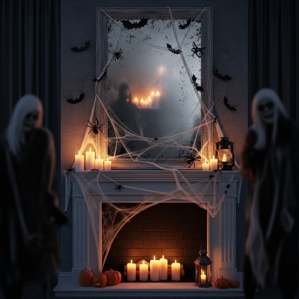 20 Halloween Fireplace Decor Ideas