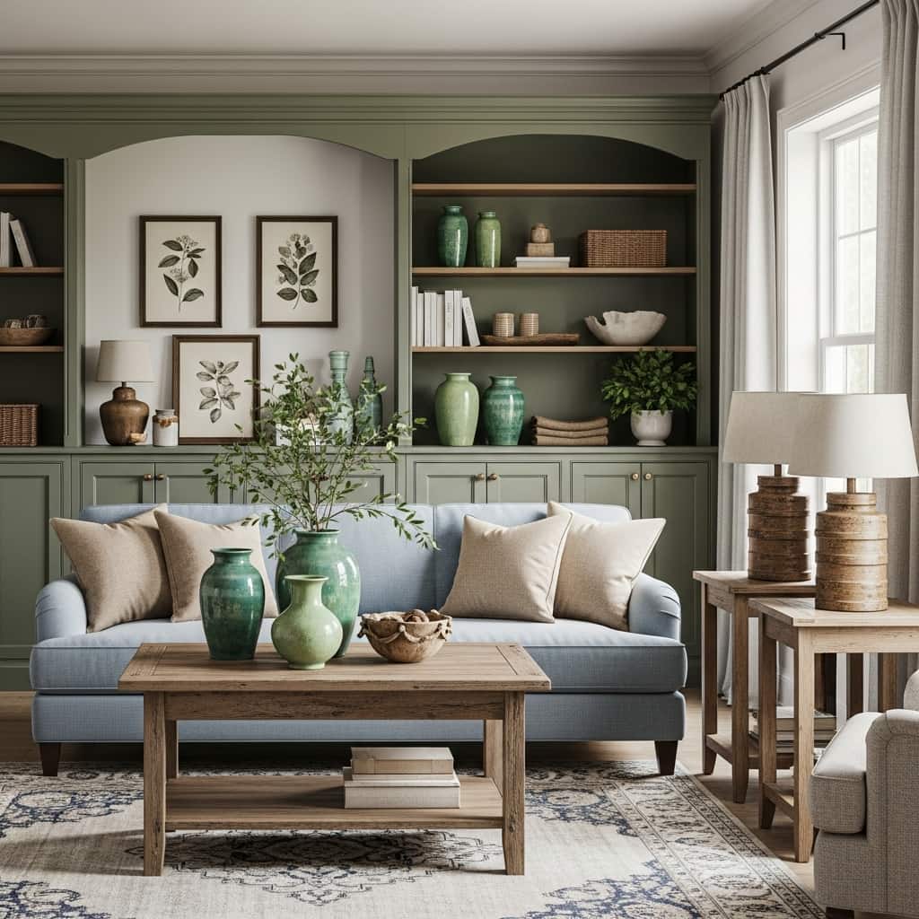 28 Blue and Green Living Room Ideas