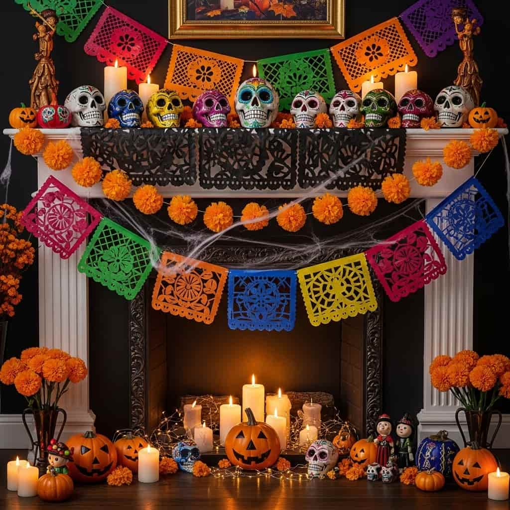 20 Halloween Fireplace Decor Ideas