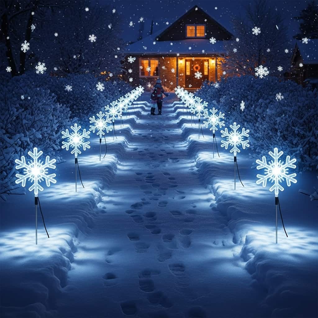 30 Christmas Pathway Light Ideas