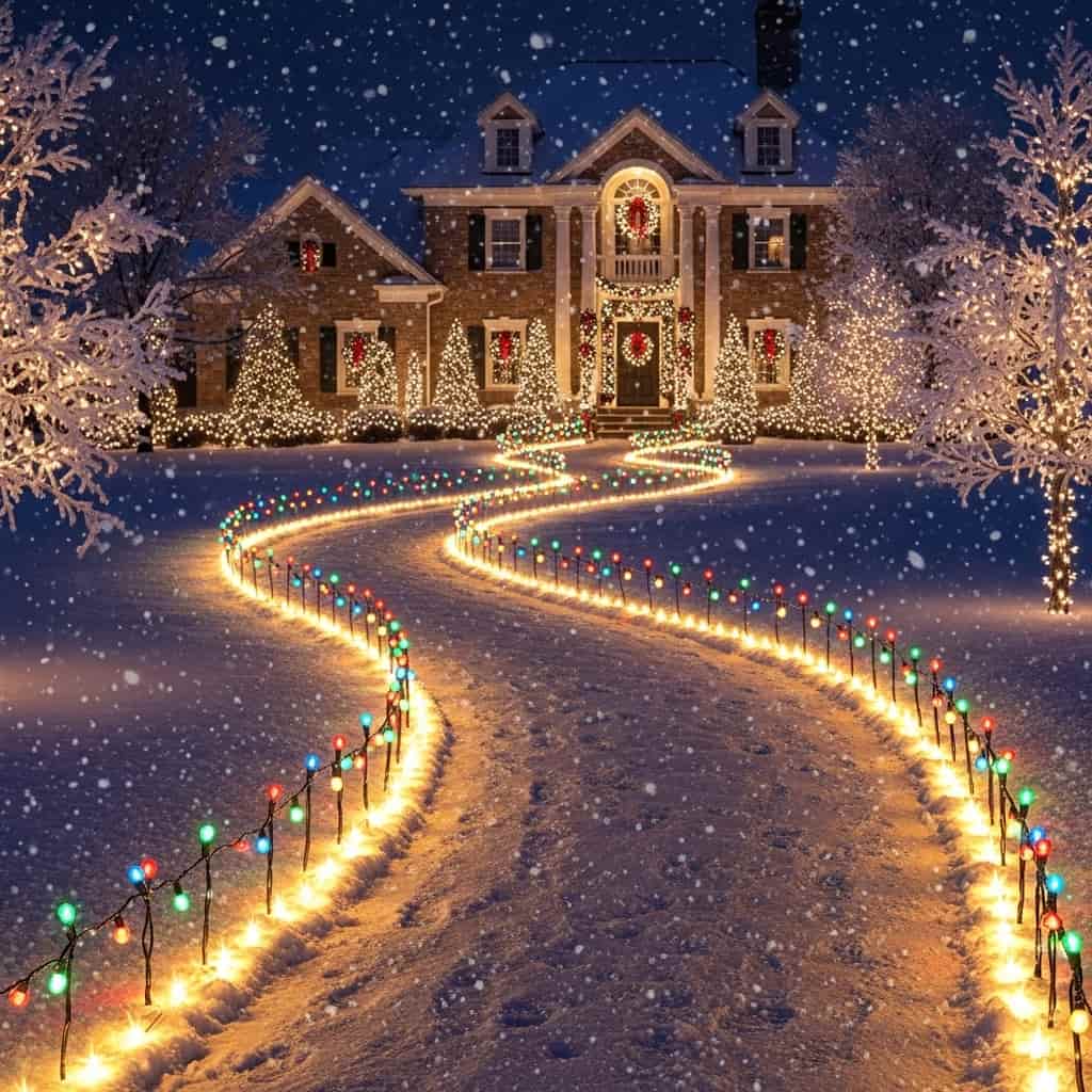 30 Christmas Pathway Light Ideas