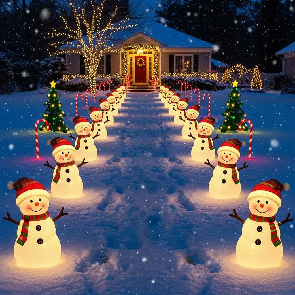 30 Christmas Pathway Light Ideas