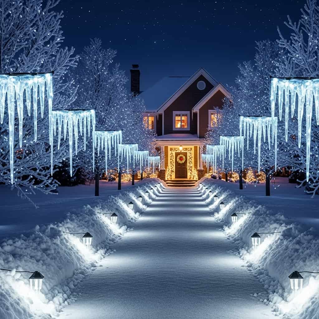 30 Christmas Pathway Light Ideas
