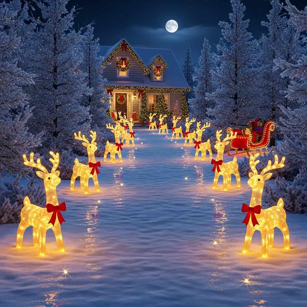 30 Christmas Pathway Light Ideas