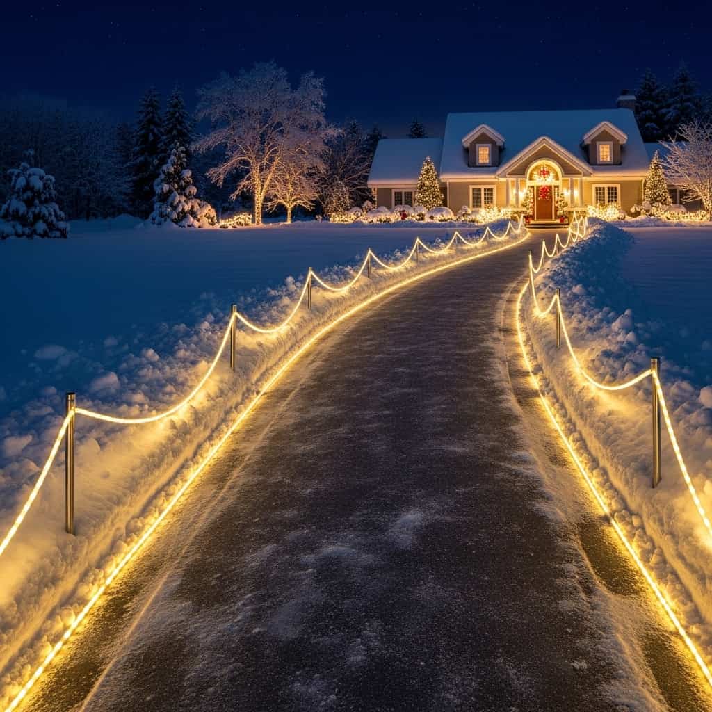 30 Christmas Pathway Light Ideas