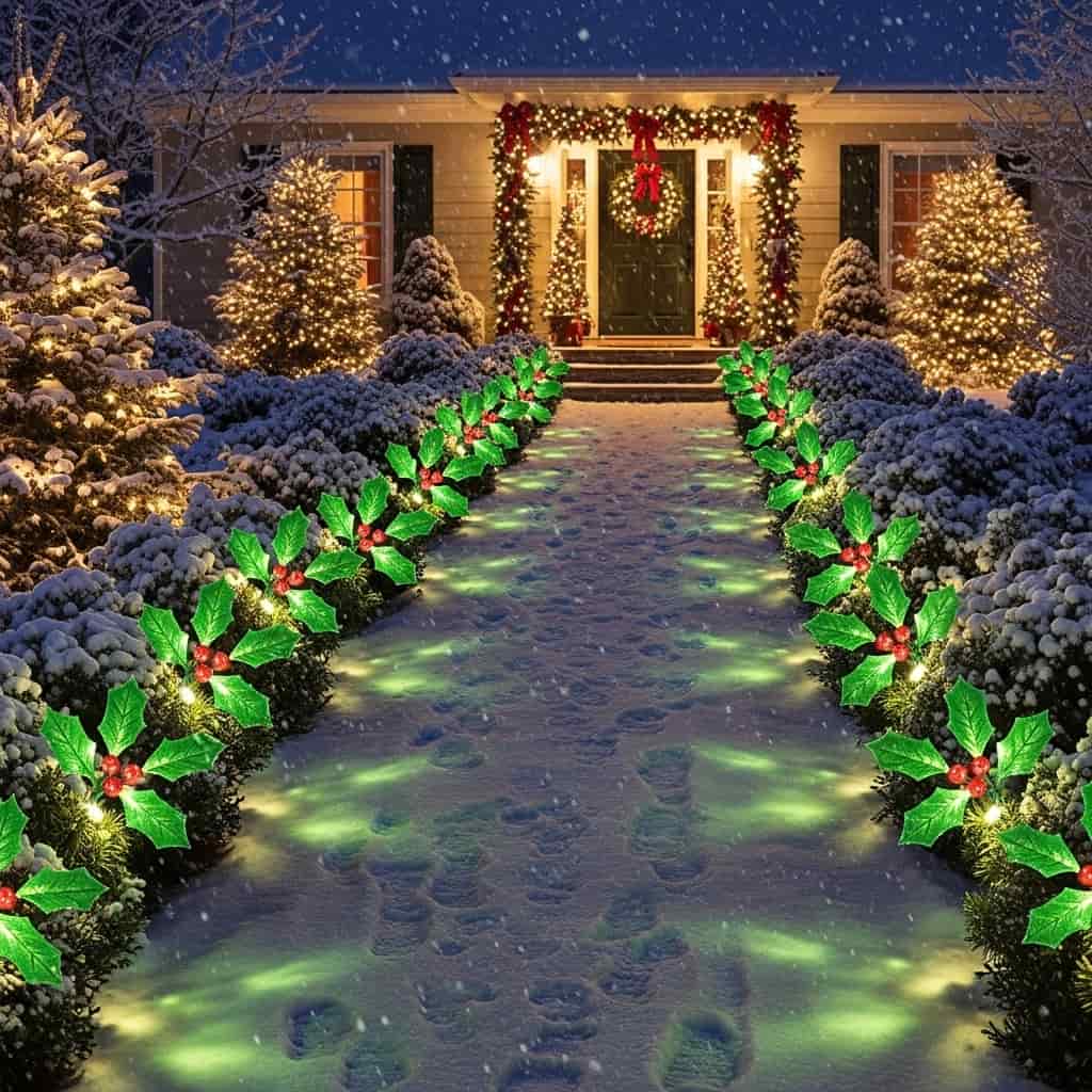 30 Christmas Pathway Light Ideas