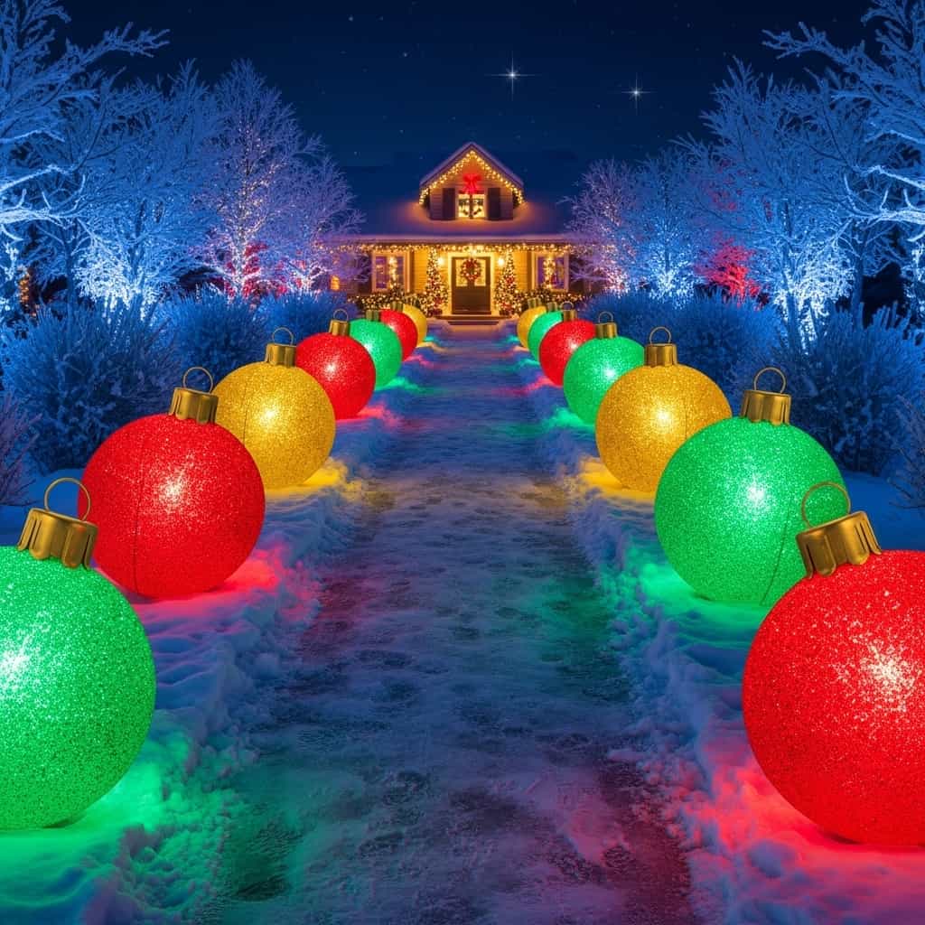30 Christmas Pathway Light Ideas