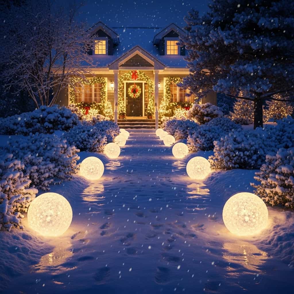30 Christmas Pathway Light Ideas