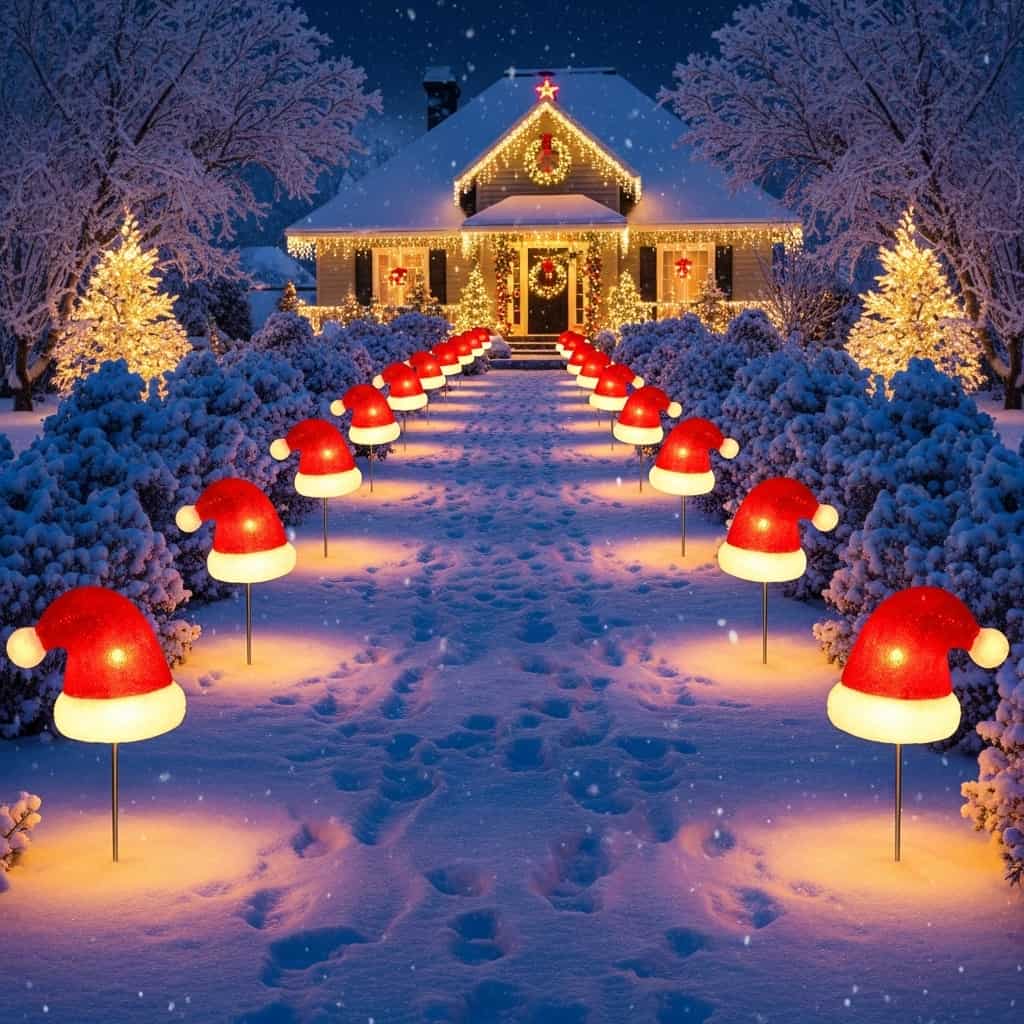 30 Christmas Pathway Light Ideas
