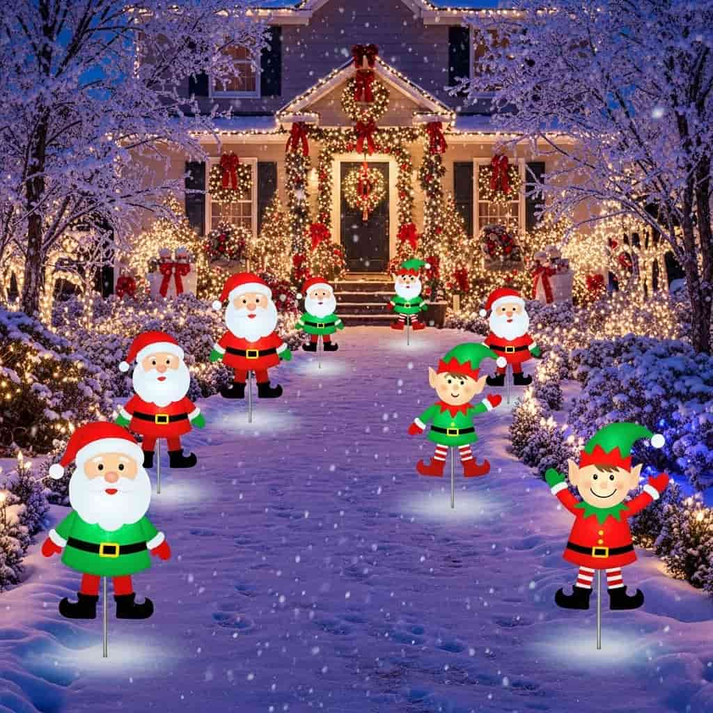 30 Christmas Pathway Light Ideas