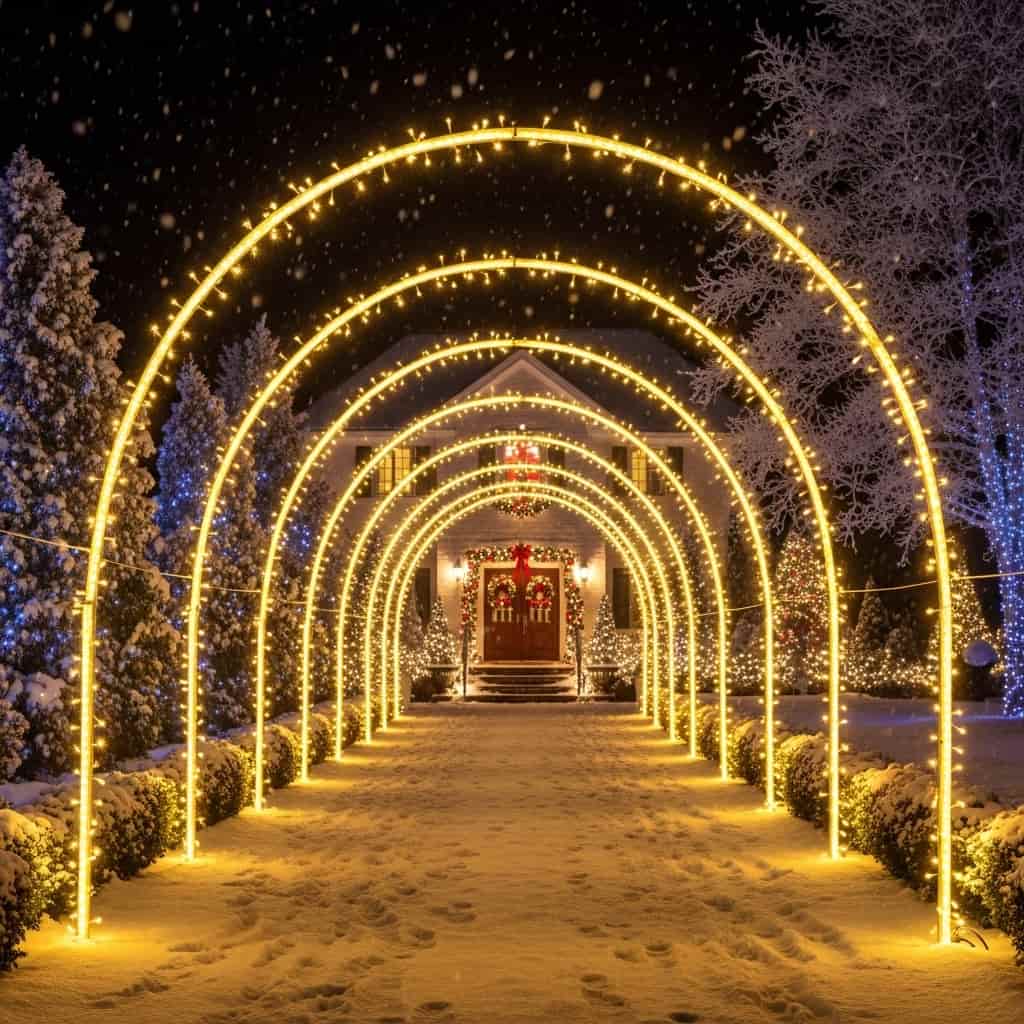30 Christmas Pathway Light Ideas